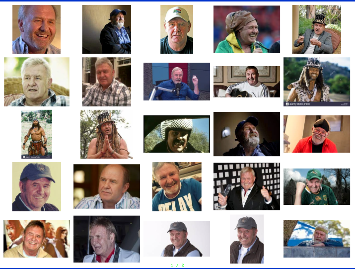 How many different people are shown above? Sort the faces into groups.